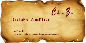 Csipka Zamfira névjegykártya